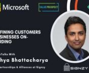 #signzy #ai #digitaltransformation nBook a discovery call with Signzy: https://calendly.com/anytechtrial/signzynnMicrosoft ISV Series &#124; Powered by: Microsoft &#124; Co-presented by: Value Prospect ConsultingnnNotableTalks with Arghya Bhattacharya, Vice President of Partnerships and Alliances at Signzy, a market-leading platform that is redefining the speed, accuracy, and experience of how financial institutions are on-boarding customers and businesses - using the digital medium.nn--------------------