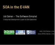 Udi Dahan on SOA @ E-VAN 01 June 2009 from soa