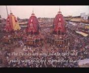 This is a slide show of the RathaYatra festival of Jagannatha Puri, India. Attended by nearly a million people each year, this is the one time of year that the ancient Deities of Lord Jagannatha, Balarama and Subhadra come out of the temple to ride the ratha carts from the main temple to the Gundicha temple and back. This offers excellent views of the Deities and the whole parade festival. We also visit a few of the other spiritual places in town and surrounding area, such as samadhi of Haridas