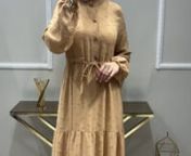 Ponpon Ayrobin Kumaş Düğmeli Elbise - BEJ from bej