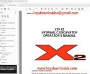 https://www.heydownloads.com/product/linkbelt-210-x2-hydraulic-excavator-operators-manual-pdf-download/nnLinkbelt Operator’s Manual 210 - X2 Hydraulic Excavator – PDF DOWNLOADnnLanguage : EnglishnPages : 150nDownloadable : YesnFile Type : PDF