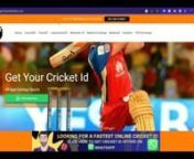 Visit: https://getcricketidonline.com for complete details on Online Cricket Id, Cricket Id, Online Betting Id, Cricket Id Online on WhatsApp - GetCricketIDOnline #onlinecricketid #cricketid #getcricketid GetCricketIDOnline is a blogging platform that publishes content on the different cricket exchanges available in India and out of India. It is India&#39;s most popular affiliate advertising platform for all cricket betting exchange that offer online cricket Id to the audience willing to place bets