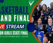 Catch all live and free action of the 2023 SSV Basketball Senior Girls State Grand Final. nnThe Grand Final will consist of the Winner Section &#39;A&#39; Vs Winner Section &#39;B&#39;. nnThe live broadcast will commence at approximately 1:20 PM. The time may vary slightly depending on when the prior games finish. nnParents, you can proudly send the link on to family and friends. nTeachers, gather the students in a classroom and inspire them by watching this live sporting event. nnAll School Sport Victoria Live