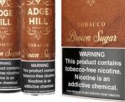 Badger Hill Reserve&#39;s Brown Sugar Tobacco is a custom tobacco blend, combining light and dark brown sugar in equal parts to create a luscious blend of deep, rich tobacco and sweet caramel flavors. Packaged in a convenient 120ml chubby bottle, refilling is effortless. With a VG/PG ratio of 70/30, this E-liquid delivers robust flavors and thick vapor clouds. To help you resist the urge to smoke, it&#39;s available in two nicotine strengths - 3mg and 6mg.