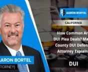 www.duilawyermarincounty.comnnLaw Offices of Aaron Borteln4040 Civic Center DrivenSuite 200nSan Rafael, CA 94903nn650 5th StreetnSuite 508nSan Francisco, CA 94107nnPhone: (415) 886-6333nText: (415) 799-3419nnActually, most DUI cases in Marin County end up in some type of a plea deal. What I would say is less than 2 to 3% of the DUI cases where people have been arrested for a DUI in Marin County and up in a jury trial or get dismissed. The problem with a DUI is that everything is stacked against