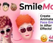 ✔️ Download here: nhttps://templatesbravo.com/vh/item/smilemoji-face-emoji-maker-for-ae/44577116nnnnBring your emojis to life like never before! Introducing SmileMoji, the After Effects Emoji Maker Tool!nnWith a vast library of pre-designed face characters and animations, SmileMoji allows you to create fun and engaging content in no time.nn50+ Emoji CharactersAnimations!nnSmileMoji comes with 50 Professionally Designed Characters! You can create your own animations with the included Face A