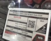 2017 BMW 2 Series 220d M Sport Auto (F22)