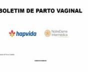BOLETIM DE PARTO VAGINAL from parto vaginal