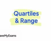 Everything you need to know to answer exam questions on Quartiles &amp; Range! Check out the full video at https://www.savemyexams.co.uk/dp/maths/