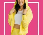 This lightweight jacket has everything it takes to have you smiling through a gloomy day. Its crisp, breathable fabric, stretch, and sporty cut make it an obvious choice for staying active in breezy, cool weather. Because it’s soft, light, and unlined, it also makes a great top to throw on over a sports bra for added coverage that’s easy to shed as you warm up.nnWide, three-channel cuffs and hem.nLight, crisp, breathable fabric.nTwo front pockets.nFull zipper with oversized pull.nModerate fo