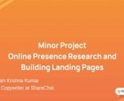 MP1 Online Presence Research and Building Landing Pages from mp1