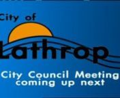 CITY OF LATHROPnCITY COUNCIL REGULAR MEETINGnMONDAY, FEBRUARY 13, 2023 n7:00 P.M.nCOUNCIL CHAMBER, CITY HALLn390 Towne Centre DrivenLathrop, CA 95330nAGENDAnPLEASE NOTE: There will be a Closed Session commencing at 6:30 p.m.The Regular Meeting will reconvene at 7:00 p.m., or immediately following the Closed Session, whichever is later.n1.tPRELIMINARYn1.1tCALL TO ORDERn1.2tCLOSED SESSIONn1.2.1tCONFERENCE WITH LEGAL COUNSEL: Anticipated Litigation - Significant Exposure to Litigation Pursuant to