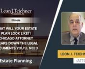 https://leonlawyer.com/nnLeon J. Teichner &amp; Associates, P.Cnn161 N Clark StreetnSuite 1600nChicago, IL 60601nUnited Statesn(312) 541-2822nnEach person’s estate plan will look different. Estate plans are individualized, based on the person’s assets and wishes for distribution of those assets to their families and loved ones. The following documents might be a part of your estate planning. If you have questions, you should consult with an experienced Estate Settlement Attorney, who will ha