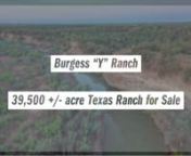 Are you ready to explore the historic Y Ranch? Contact Andrew Pennington, the listing agent, at 940-838-8112 to schedule a showing and see this ranch for yourself or visit our website at https://texashuntingland.com/land-for-sale/39500-acre-burgess-y-ranch/. Andrew will be happy to answer any questions you may have!nnWelcome to the Burgess Y Ranch, a historically significant ranching property that has been cherished by the same family for over 120 years! Join us on this virtual tour as we explor