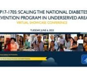 Keynote Address &#124; Health Equity and Diabetes PreventionnnPresenter:nDr. Leandris Liburd, Acting Director, Centers for Disease Control and Prevention, Office of Health Equity nnThe DP17-1705 Scaling the National Diabetes Prevention Program in Underserved AreasnVirtual Showcase Conference is a virtual experience culminating and showcasing the work accomplished over the past 5+ years under the DP17-1705 cooperative agreement.