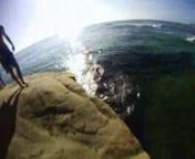 Jumping off of cliffs into the ocean, South of La Jolla shores. the highest point was about 15 feet.