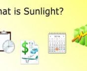 Go to www.SunlightSRP.com for more information.nnSunlight does what you need to effectively run the day to day operations of your Professional Services organization. From Time &amp; Expense collection to Scheduling to Analytics, Sunlight does it, and it’s easy. Anything that you need to do is no more than two mouse clicks away. Sunlight is accessible over the web, by your Employees, Customers and Partners. The right information is accessible by the right people, at anytime.nnnWeb Scheduling by