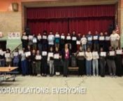 On Friday, March 1, 2024, middle school students with high grades during the second marking period were honored at Las Hermanas Mirabal Community School. Photos by Ms. Guarino.