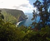 Backpacking from Waipio Valley to Waimanu Valley on the Big Island of Hawaii from August 19th, 2011 to August 21st, 2011.The route consisted of crossing Wailoa Stream, walking the coastline of Waipio Bay, ascending the