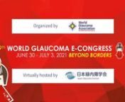 The 9th World Glaucoma E-Congress® will take place June 30-July 3, 2021. It will offer educational exchanges, scientific news, and best practice updates. The congress will cover topics from basic science and genetics of glaucoma, to the latest developments in the medical and surgical management of glaucoma. It will be virtually hosted by the Japan Glaucoma Society (JGS). For more information, visit worldglaucomacongress.org