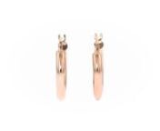 https://www.ross-simons.com/834550.htmlnnThese 2.5mm 14kt rose gold hoop earrings are an essential part of any classic jewelry wardrobe! Wear them with anything from your favorite evening gown to jeans and a sweater. Hanging length is 1/2. Snap-bar, 14kt rose gold hoop earrings.
