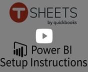 TSheets PowerBi Connection - setting up the integration connection from PowerBI to the SyncEzy data warehouse. See more at https://syncezy.com/quickbooks-time-power-bi-integration/