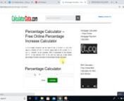 A percentage calculator can be used to get a number or ratio that depicts a fraction of 100. It is mostly represented by the symbol “%” or just as “percent”.nnCheck https://www.calculatordata.com/ for free online calculators like:n Mortgage CalculatornCompound Interest Calculator nLoan Calculator nBMI Calculator nAge Calculator nDate Calculator nFraction Calculator nIntegral Calculator nScientific CalculatornPercentage Calculator ETC.
