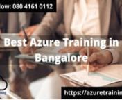 Best Cloud Training Institute in Bangalore &#124; BTM &#124; JayanagarnnAzure Training is the most reliable Best Cloud Training Institute in Bangalore. nAzure training is one of the pioneers in setting up the nBest Cloud Training Institute in Bangalore. We understand today’s industryn requirements as well as a need of quality experts in this industry. nOur mission is to provide high-quality training and learning at a very affordable nprice. We provide online training, classroom training and webniars.nnA
