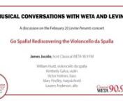 Join Classical WETA 90.9 host James Jacobs and William Hurd violoncello da spalla, Kimberly Galva, violin, Mary Findley, harpsichord, Lauren Anderson, alto in a broad-ranging lecture and conversation on the violoncello da spalla, a beautiful five stringed cello from the 18th century that’s held like a violin. Enjoy this preview of the fifth Levine Presents presentation of 2020-21 season, Go Spalla! Rediscovering the Violoncello da Spalla (concert date: Saturday, February 20).