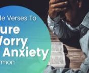 Do you struggle with anxiety and worry? You are not alone. These King James Version Bible verses provide the spiritual truths that can deliver you from emotional suffering.nFeelings of anxiety and worry can range from concern to fear to dread.nWhen anxiety truly takes hold in the mind, it can result in a physical reaction known as a “panic attack.” Anxiety and worry are real. So is the God Who can deliver you from it! CLICK TO TWEETnWhile it is natural to have concerns about this life, Chris