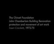 John Chamberlain Building Renovation: Protection and Movement of Art Work - Iraan Crockett, 1972-75 from iraan