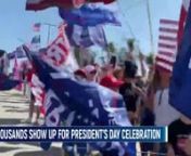 It&#39;s Presidents Day And Thousands Of Donald Trump Supporters Lined The Streets Today In West Palm Beach To Celebrate The Former President.nOrganizers Of The Event Say That The Rally Is Being Held To Show Support For The Man They Call