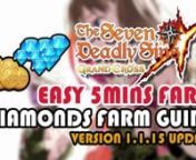 Hi everyone! The Seven Deadly Sins Grand Cross is really quite enjoyable to play especially with its neat 3D graphics, story and turned base gameplay. Anyway, do you want to get the most powerful characters in the game? Want to upgrade them to their max potential? Then this is the right video for you, cause I am about to share to you my first video tutorial guide on how to get 900K worth of diamonds and gold within the game. So please do watch the video and follow the steps carefully.nnOfficial