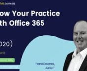 Grow Your Practice with Office 365 (2020) 1 CPD Unit recorded webinar available 24/7 on any device. License is for single fee earner to access CPD session for 12 months and LogCPD to print completion statement.nnLearning Outcomes:nn- Understand the applicability of each Office 365 application to your firmn- Identify the best uses of Office 365 for your specific practice area(s)n- Assess your current use of Office 365 and identify areas for improvementn- Prioritise training outcomes to maximise t