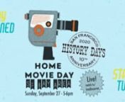 As part of San Francisco History Days, join us for a virtual version of Home Movie Day, with selections of San Francisco home movies from local archives and the personal collections of HMD organizers. The program also includes presentations on how to care for your home movie collections on film and video from Antonella Bonfanti of UC Berkeley Art Museum and Pacific Archive and Jackie Jay of Farallon Archival Consulting.nnGolden Gate International Exposition (1940; 8mm)nFrom Coronado Public Libra