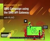 Messenger Bot SMS Campaign with an SMS API gateway with an integration PLIVO as a 2nd party you can send SMS campaign to all chosen people and broadcast the message to them. It will reach your subscriber easily and can rely on any campaign that contains your Personal or Business promotional or any announcement you want to share with them.nnFREE 15-DAY TRIAL WITH NO CREDIT CARDS REQUIREDn➡️ https://messengerbot.app/join-nownDEMO ➡️ https://messengerbot.app/demonPRICING ➡️ https://mess
