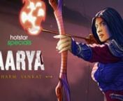 A sustanence Promo for a Hotstar Special Show Aarya- nRecontextualisation by drawing parallels between two universes.(the life of aarya conmpared to the life of Arjun from Mahabharat who was in a dharm sankat of picking up arms against his own family due to the call of her duty.nnConceptualisation, visual storyboarding and animation direction.