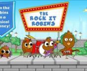 GET THE APP:https://smarturl.it/rockitrobinsworldnnDiscover &amp; learn all about musical instruments!nnHave fun with the Rock It Robins as they rocket around the world in a musical journey to discover new instruments, meet new friends, and learn all about the many styles of music in our world.nnThe Rock it Robins: World of Music is a fun and engaging way for children ages 2-9 to learn how over 70 different instruments from around the world work &amp; produce sound! Choose to play each instrum