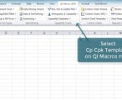 Calculate cp cpk and pp ppk in seconds using QI Macros add-in for Excel