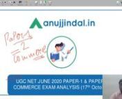 This Channel is to help students Prepare for UGC NET Examination. This Channel is managed by Anuj Jindal. Former SBI PO, M.Com from DSE, JRF in Commerce &amp; ManagementnnGet the Complete Exam Analysis at: https://www.anujjindal.innUGC NET Online Mock Test Free: https://www.anujjindal.in/ugc-net-mock-test-and-books/