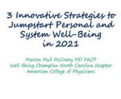 After validating the challenging physician experience in 2020, we will explore examples of innovations that have occurred in the face of adversity. I will provide 3 tangible strategies the participant can use to create personal and professional well-being, self-efficacy, and savvy in 2021 and beyond. These frameworks will facilitate the development of self-supporting thoughts, encourage confidence to create positive self-driven change, and deliver valuable tools the participant can use to build