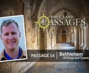 https://biblelandpassages.orgnThe town of Jesus’ birth and the burial site of King Herod are situated only 3 miles apart. The Herodium, with the remains of its grand palace and stately mausoleum, stands as a bleak reminder of an egocentric megalomaniac king who committed genocide. Bethlehem&#39;s beautifully adorned