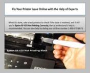Watch the video and Learn Easy Steps to Fix Epson XP 420 Not Printing Black or Correctly Issue with the help of well trained and certified Newlite Team Experts.nRelated Blog: https://www.newliteitsolutions.com/our-blog/epson-xp-420-not-printing