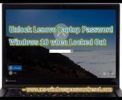 This is an easy and efficient way to unlock Lenovo laptop/desktop password Windows 10 without losing data. Instantly reset forgotten Windows 10 password on Lenovo laptop. Free download: http://www.ms-windowspasswordreset.com/download.htmlnOfficial info: http://www.ms-windowspasswordreset.com/windows-password-recovery/professional.htmlnForgot admin password for Lenovo laptop Windows 10 no reset disk?nLost administrator password and totally locked out of your Lenovo Windows 10?nTake it easy. It is