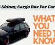The most common type of cargo boxes is the ones that are attached to the roof of your vehicle. However, they have some disadvantages. First of all, they can block your rearview when you reverse or drive through narrow spaces. Second of all, they can be an eyesore to people who are not used to seeing them on vehicles.nnBut what if you don’t want to attach a cargo box to your vehicle? What if you want something that looks normal and is installed on your trunk? Well, there is another solution for