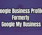 How To Create A Personalized Google Profile (or edit your existing one) in 20 Minutes or Less!nnHopefully, you have already claimed your Google Business Profile and just need to fine-tune your existing one, but if you haven&#39;t, this lesson is for you!nnI&#39;ll go through it step-by-step and give you pointers on what&#39;s important to your listing to help your business stand out.nnOh, and yes...Google changed its name from Google My Business to Google Business Profile.They love to keep us all on our t