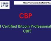 ✅Follow this Link and Try Product 100% Free: https://t.ly/dNYRn✅Subscribe to our Channel to Learn More About the Top IT Certification n✅For more Information about CertsChief courses, visit: n✅Facebook: http://t.ly/Fp15 nIn this video, we learn about CBP C4 Certified Bitcoin Professional (C4 CBP)n1. Overview of CBP C4 Certified Bitcoin Professional (C4 CBP)n2. Top Question of CBP C4 Certified Bitcoin Professional (C4 CBP)n3. Exam training Material of CBP C4 Certified Bitcoin Professional