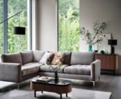 Create a statement with the Eton range, a mid century style sofa that gives a look of luxury and offers a relaxed feel. This sofa combines a sleek, minimal aesthetic with the design details you would expect from Heal’s. The Eton has sumptuously filled seat cushions with neat blind stitch detail and its back cushions are filled with feathers for maximum comfort. The legs are available in a choice of brass plated aluminium or blackened aluminium finish for a contemporary look.n- Mid-century desi