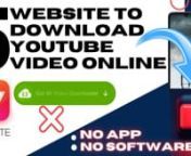 TOP 5 WEBSITE TO DOWNLOAD YOUTUBE VIDEO ONLINE !! download youtube video free and fast nREUSED FLOWER 4K VIDEOnhttps://youtu.be/vP7GBRJHiTsn....n..n,,,nPhoto by =