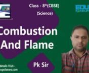 COMBUSTION AND FLAME (Science) Class-8th from combustion and flame class 8 ncert pdf